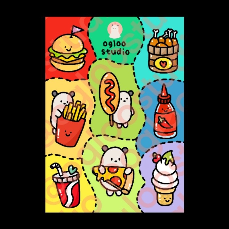 

STICKER AESTHETIC / STIKER ESTETIK / STICKER TUMBLR / STIKER LUCU (Fastfood) - A48