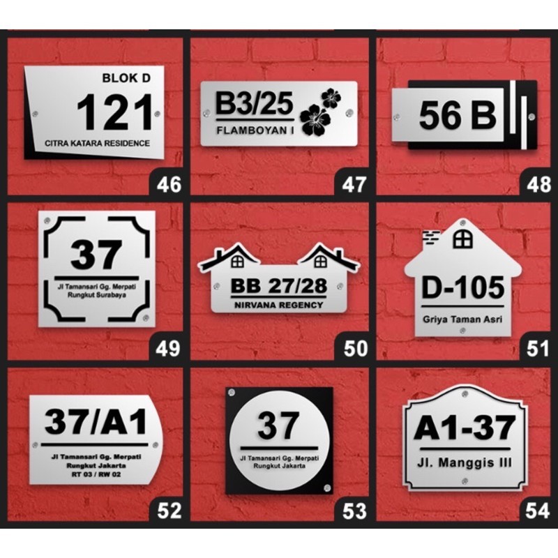 

Plat Nomor Rumah Akrilik 2 Lapis Huruf Timbul