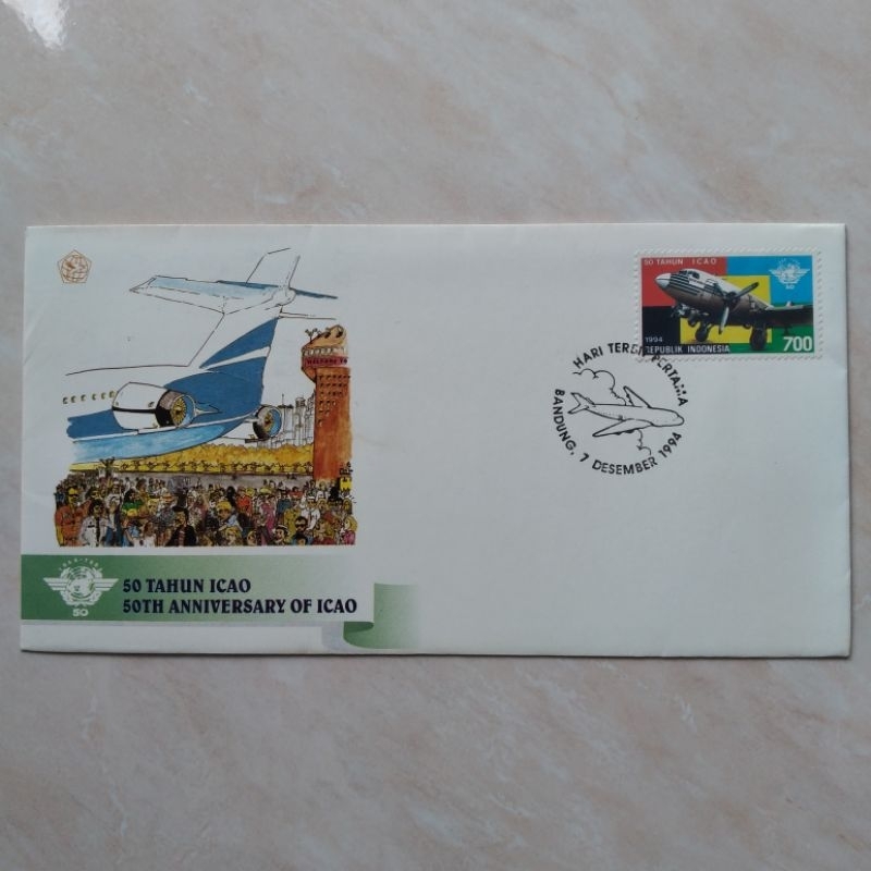 

Koleksi Filateli Sampul SHP Seri 50 Tahun ICAO 1994 - YN1285
