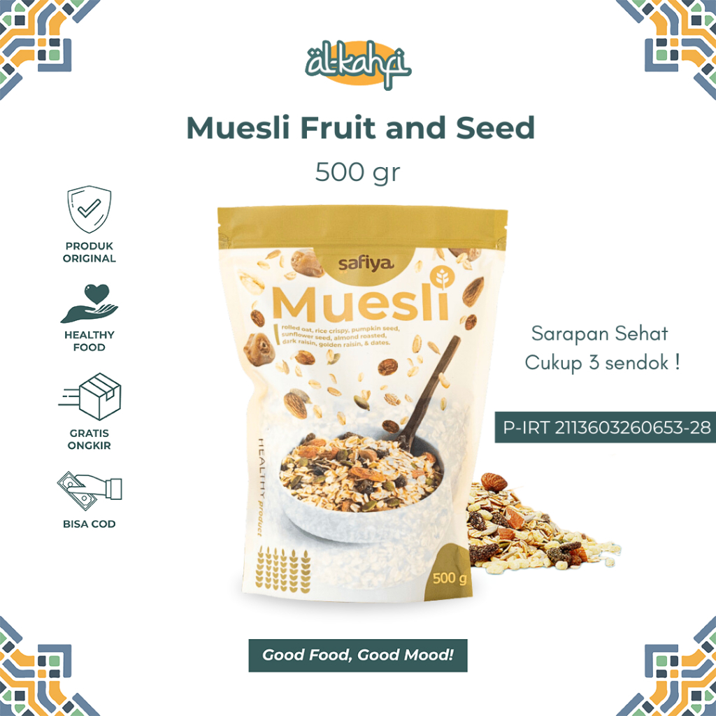 

Muesli Safiya 500 gr Sereal Makanan Ringan dan Sarapan Sehat Premium