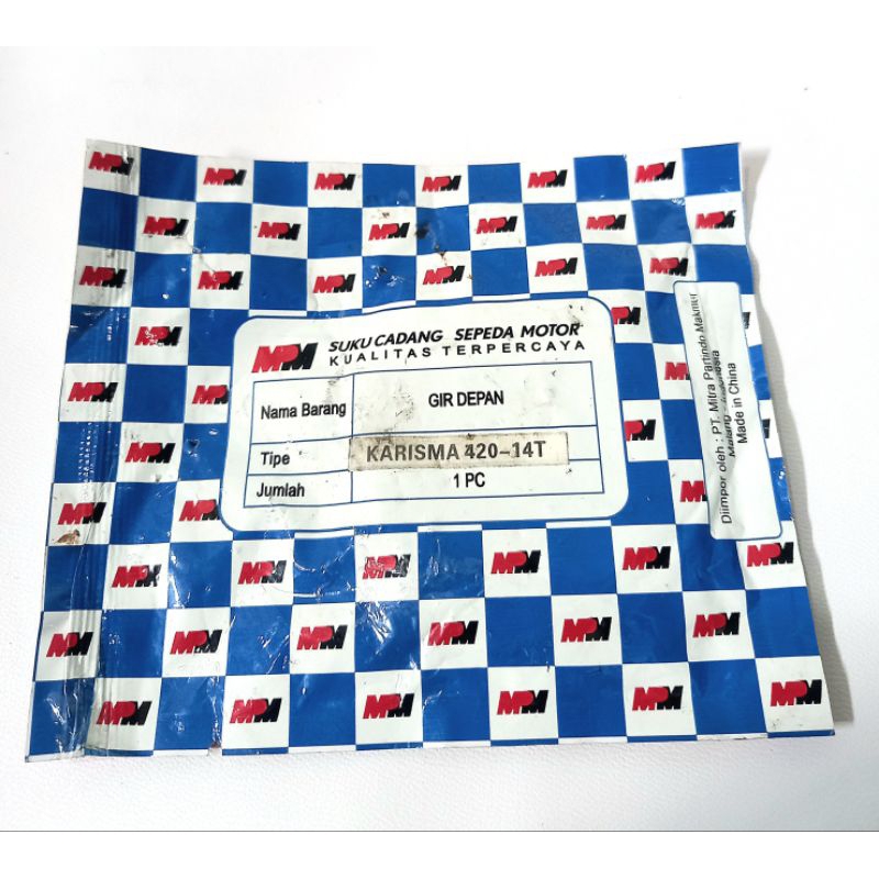 Gir depan honda kharisma 420-14t