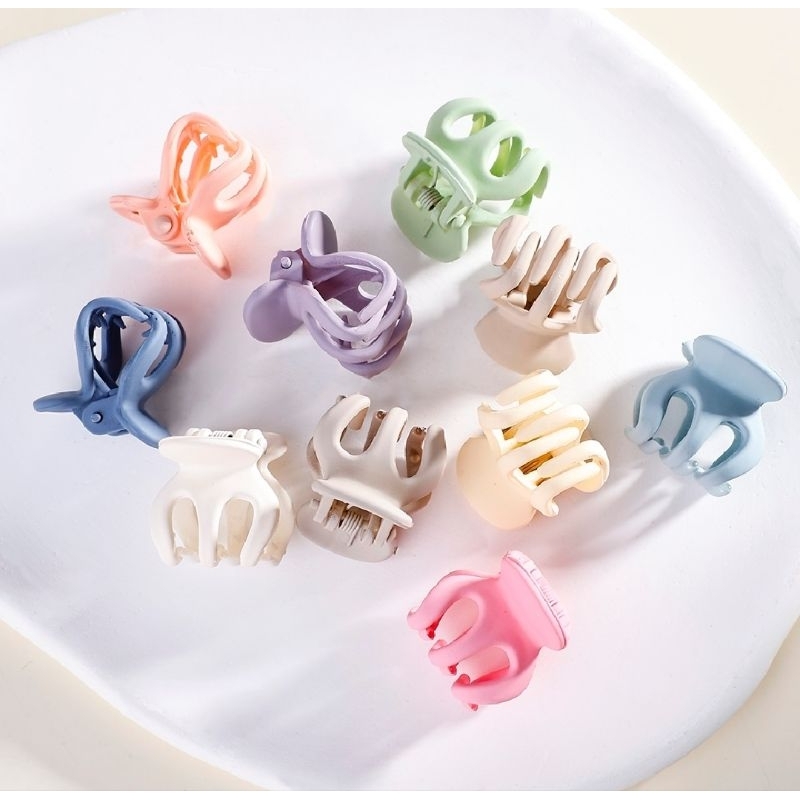 (kecil 2cm) 10pcs jepit rambut poni kecil doff