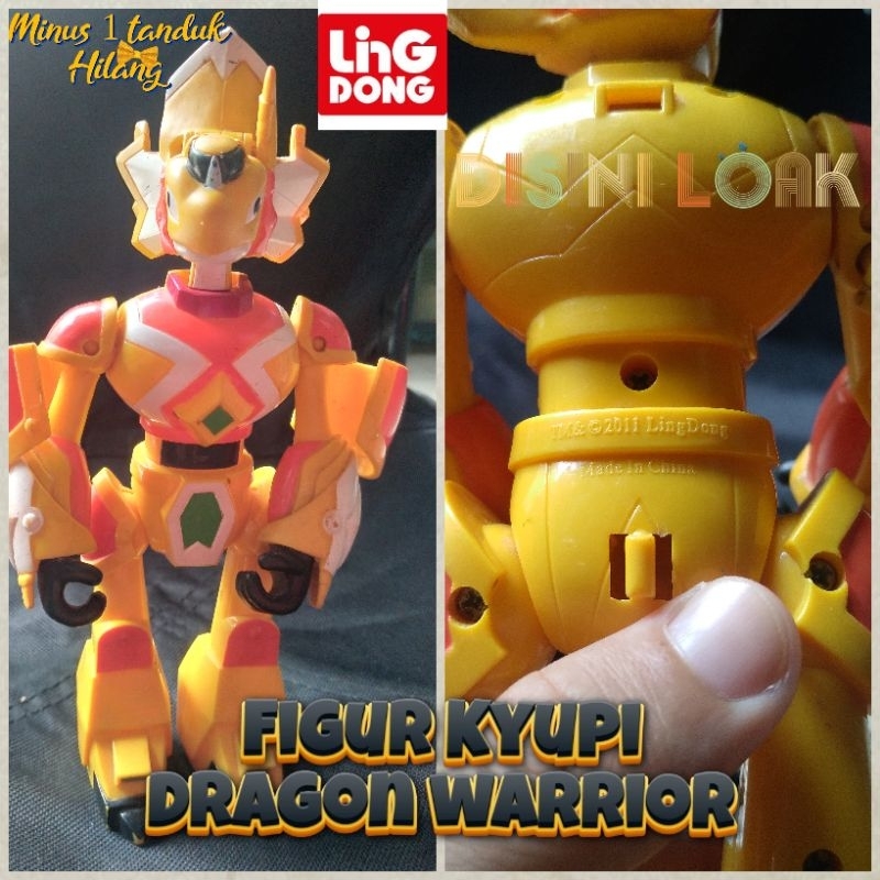 Robot dragon warrior kyupi original ling dong action figure figur raja naga