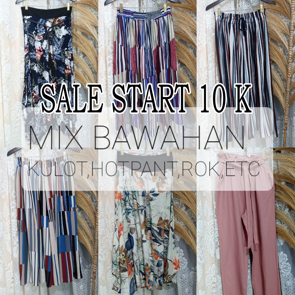 celana wanita rupa rupa korean style vintage kulot harajuku