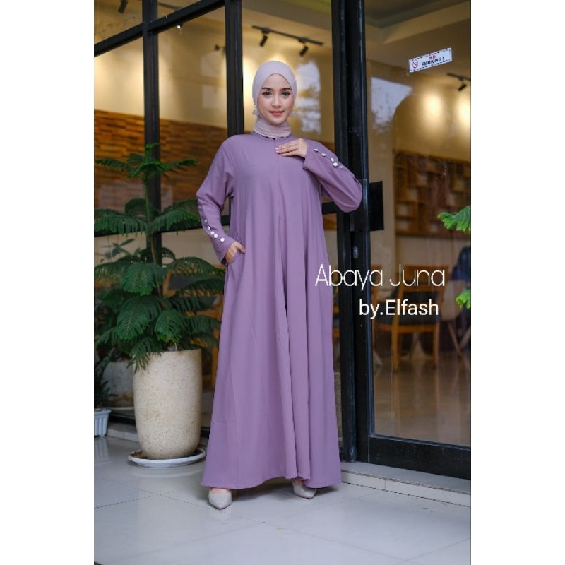 ABAYA JUNA polos kancing tangan FORTALEZA PREMIUM
