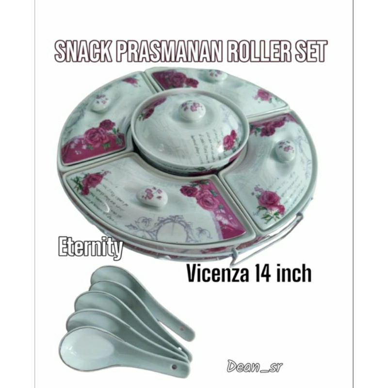 prasmanan set 17pcs 14 inch HC14 Motif eternity Ready MEWAH ELEGAN TERLARIS TERBARU ELEGAN KACA BISA