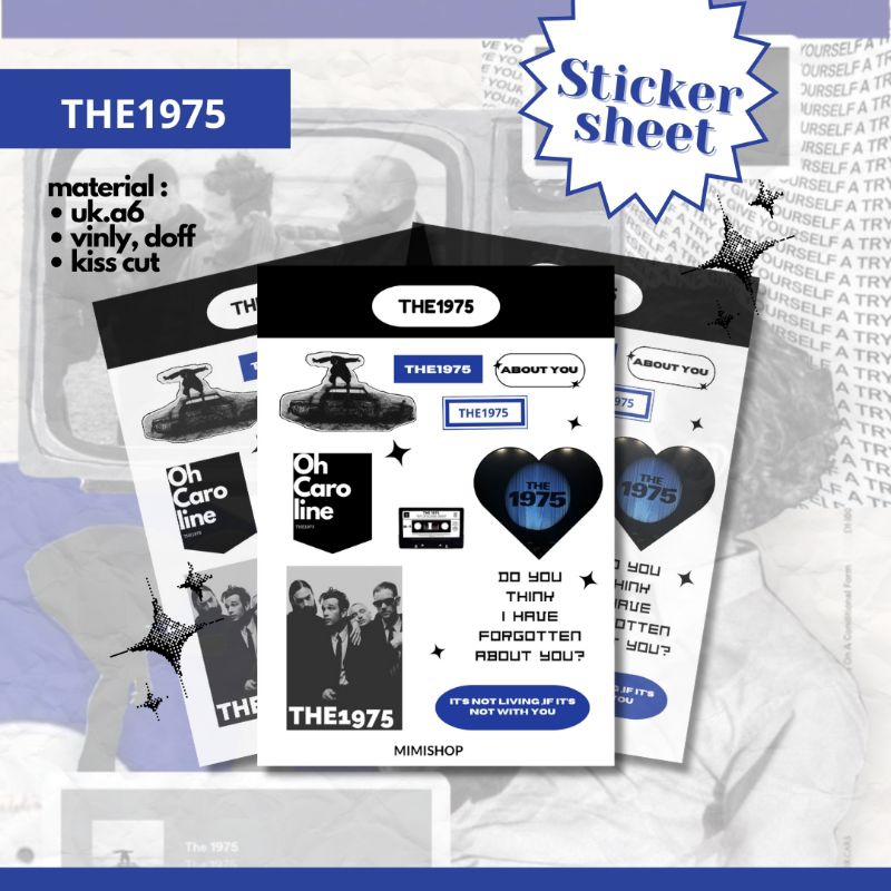 

sticker aesthetic/sticker sheet band 1975 ||