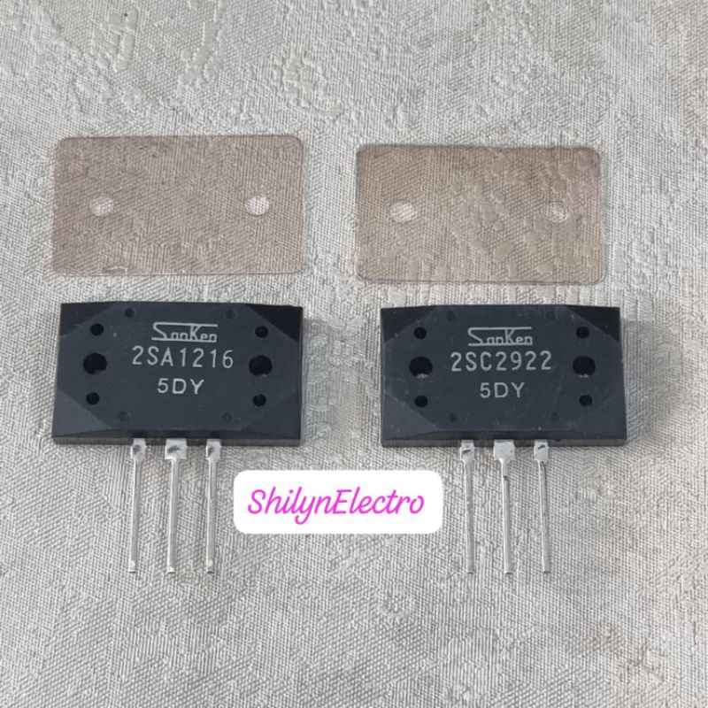 TRANSISTOR 5DY ORI 2SA1216 2SC2922 SANKEN JEPANG ORIGINAL 1SET + MIKA  SA1216 SC2922 1216 2922