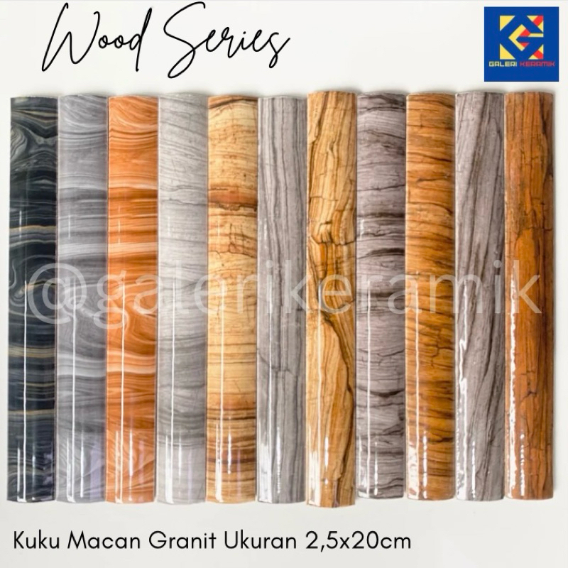 Kuku Macan Granit Keramik 20cm Motif Kayu bonbon bagus / bonbon murah / kuku macan kekinian