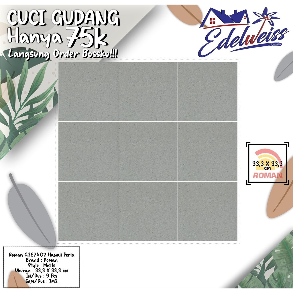 TERBAIK ROMAN KERAMIK 33,3 X 33,3 G367402 HAWAII PERLA