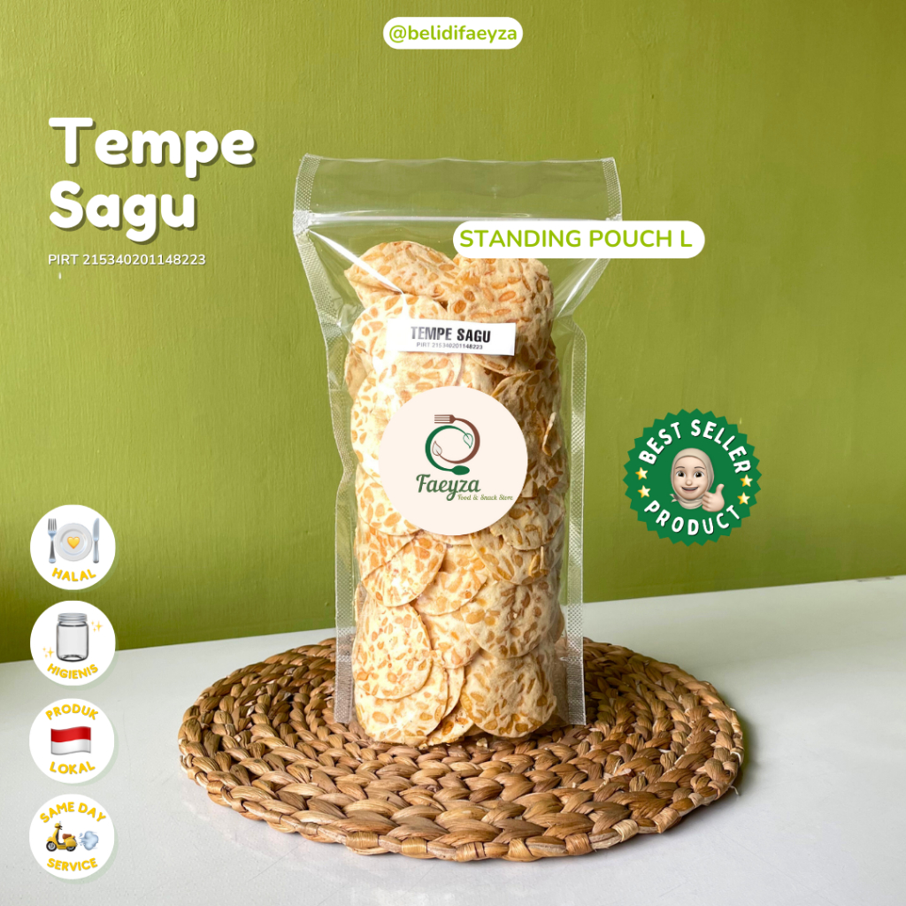 

[] Kripik Tempe Sagu Original Renyah - Cemilan Gurih Asin Pedas Murah Hampers Oleh Oleh Jogja Jawa Tengah