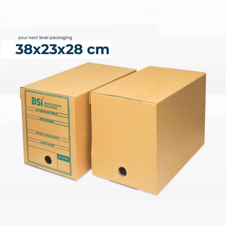 

Box Arsip Kardus File Dus BSI File Box Penyimpanan Dokumen Ukuran 38x23x28 cm
