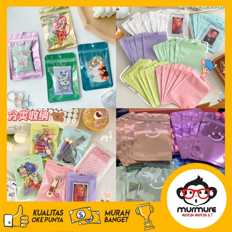 

MURMURE I PLASTIK OPP SOUVENIR AKSESORIS KLIP ZIPPER ZIPLOCK BENING WARNA / ZIPLOCK SMILEY