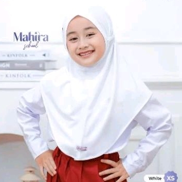 Daffi Hijab Jilbab Instan Khimar Syari Anak Sekolah Mahira polos Murah Bahan Kualitas Premium Jersey Lessy Size XS