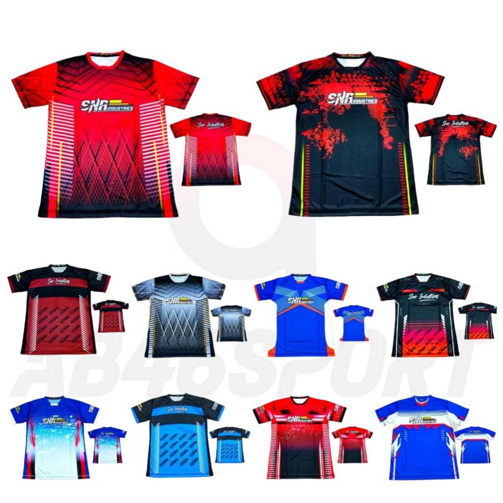 Jersey Voli SNR Full Printing Baju Kaos Olahraga Volly Pria