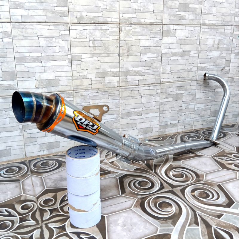 Knalpot racing VIXION New DPJ Blue jigsaw vixion old