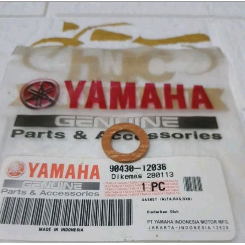 RING ASBES PACKING BAUT TAP PEMBUANGAN OLI MESIN RX KING RXS FIZ R ORI