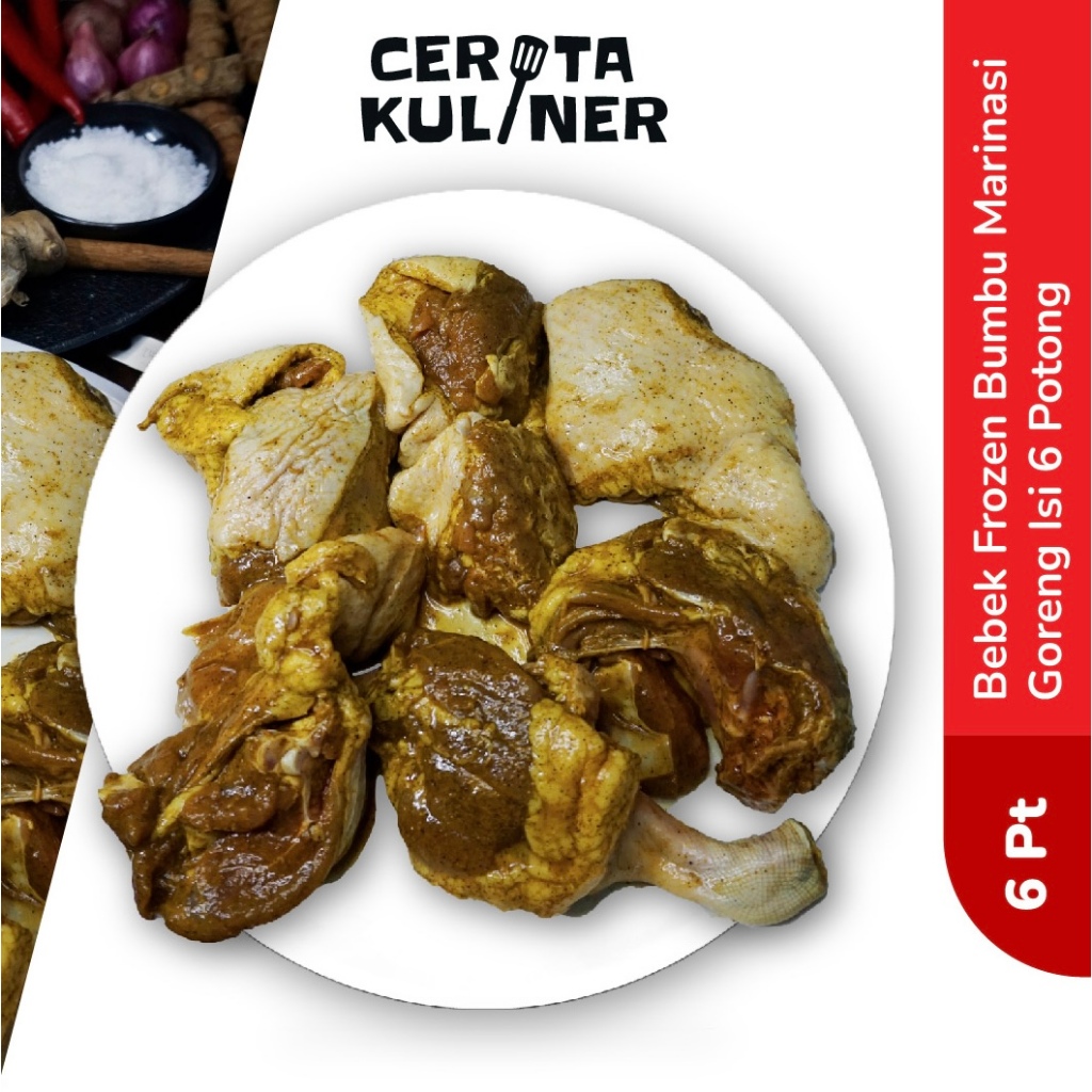 

Bebek Frozen Bumbu Marinasi Crispy 6 Potong