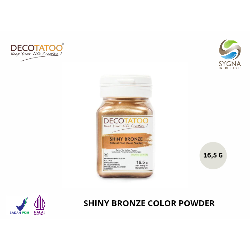 

Pewarna Makanan - Shiny Color Decotatoo - Shiny Bronze Powder Color