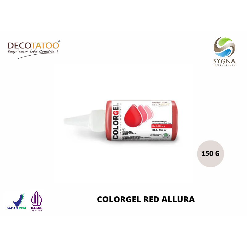 

Colorgel Red Allura 150 gr - Decotatoo (Gel Pewarna Makanan & Minuman)