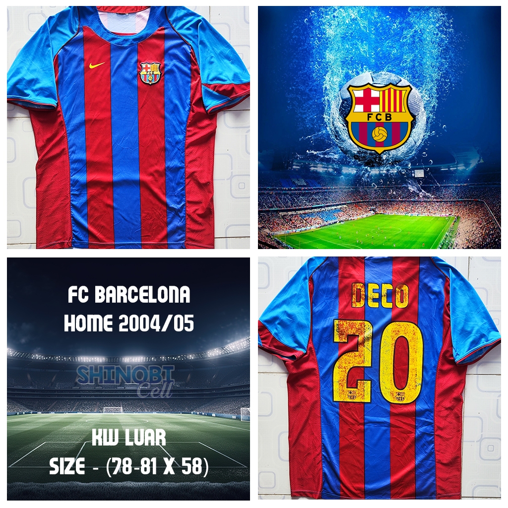 Jersey Barcelona Home 2004 / 05 Barca DECO #20 KW Luar