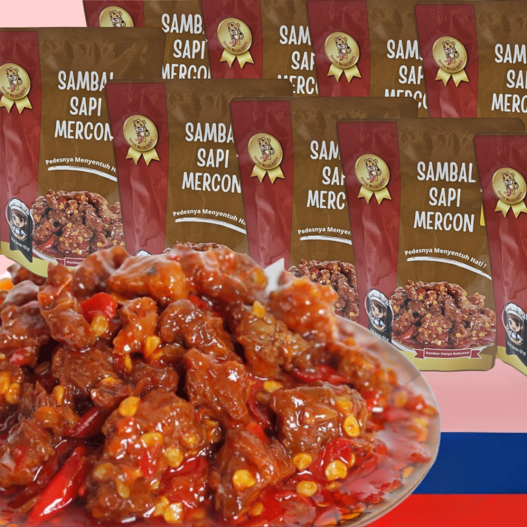 

Sambal Mercon keliling - 120gr SAMBAL CUMI SAMBEL Ayam Ceker Sapi Rasa PEDAS lauk instan Isi banyak