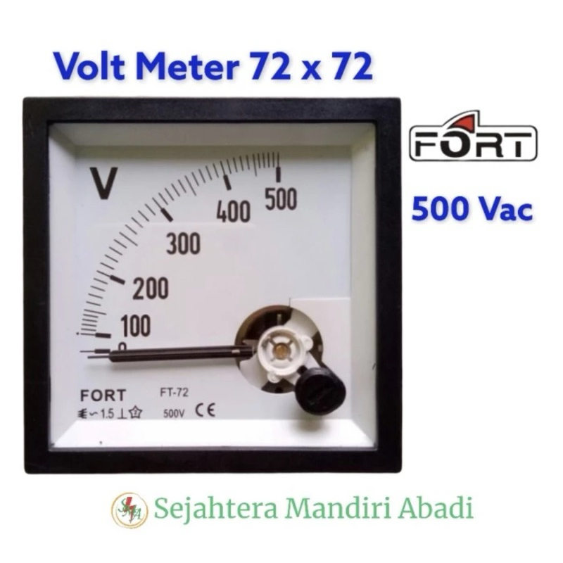 Volt Meter Analog 500VAc Fort 72x72 FT72-500 Volt