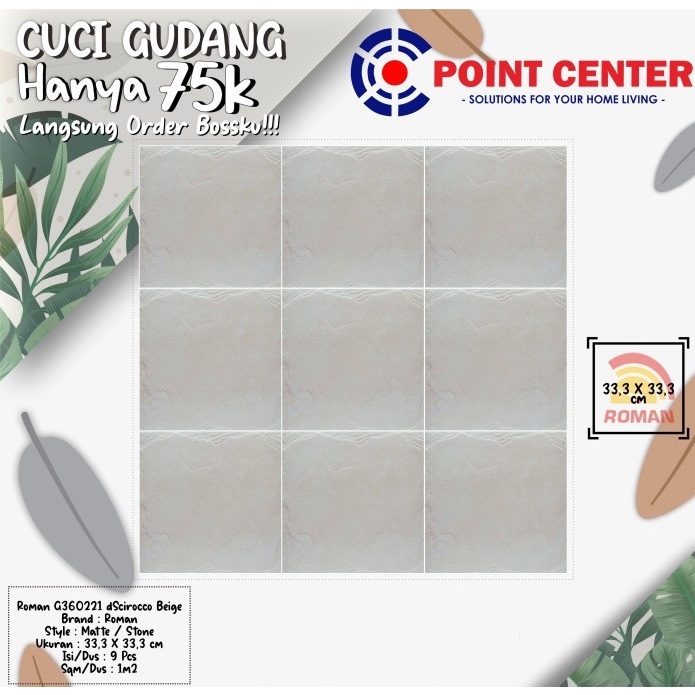 TERHEMAT ROMAN KERAMIK 33,3 X 33,3 G360221 DSCIROCCO BEIGE