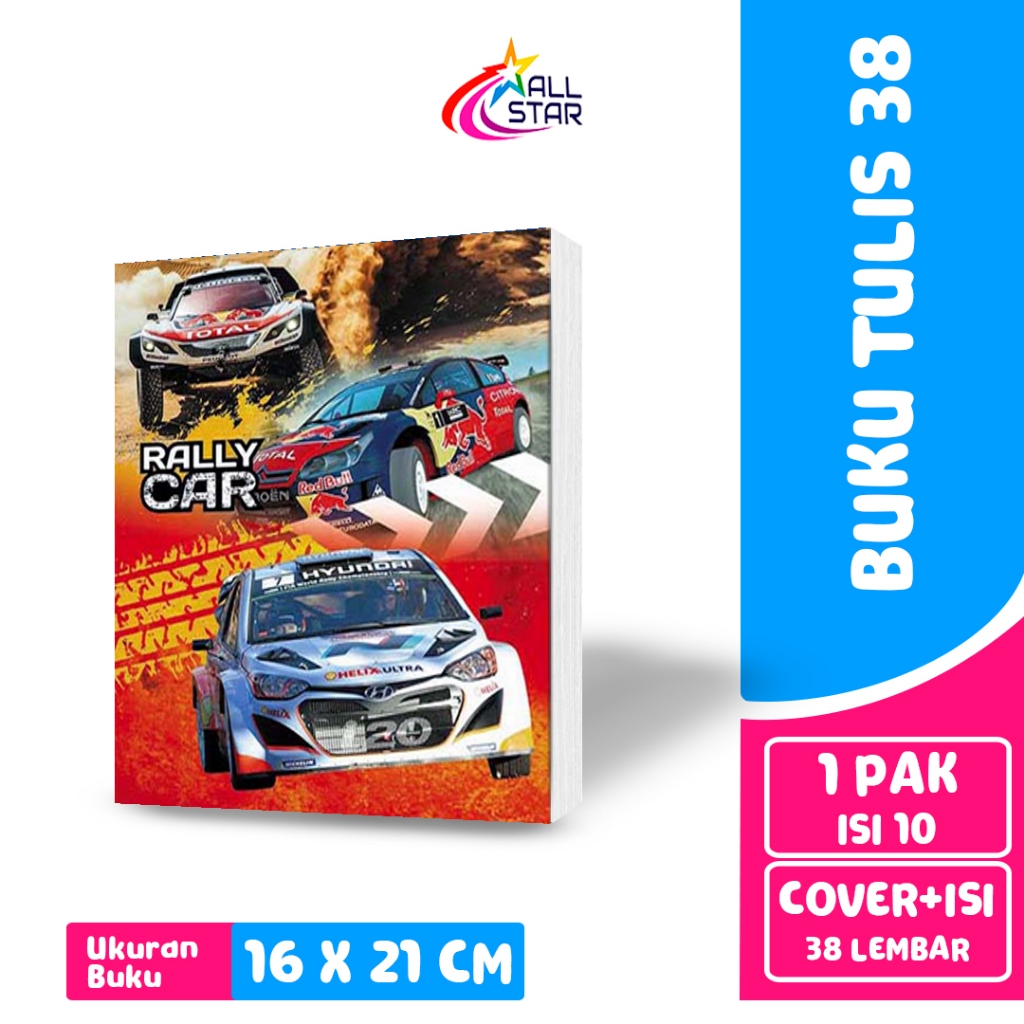 

BUKU TULIS 38 RALLY CAR ALLSTAR