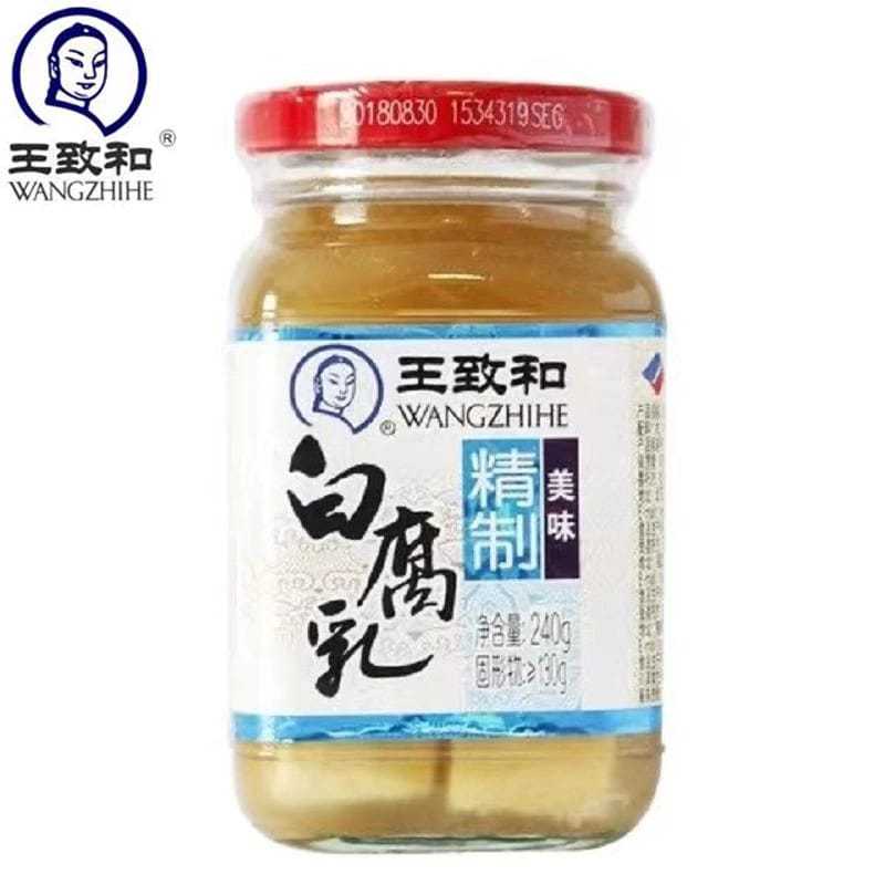 

Blok Fermentasi Bean Curd Putih Wang Zhi He王致和白腐乳 240g