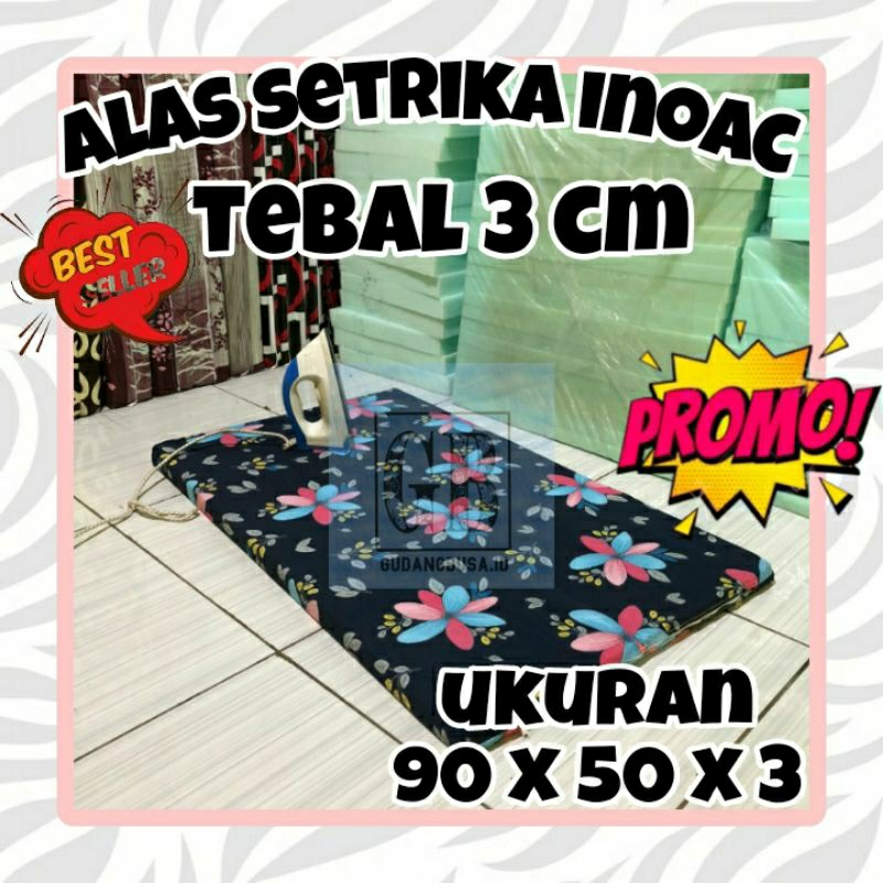

Alas setrika busa inoac tebal 3 cm/alas setika inoac ukuran 90 x 50 x 3 cm/alas gosok inoac/alas