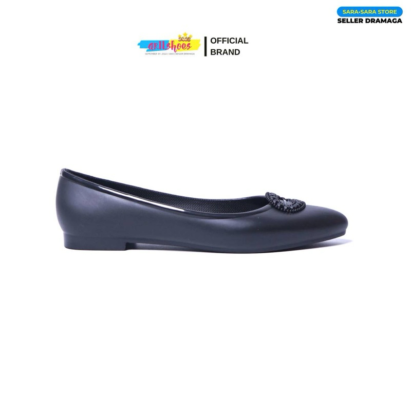 Sara Sara Permata | Sepatu Jelly Wanita Warna Trendi Sepatu Flatshoes Ballerina Kasual Sepatu Kerja 