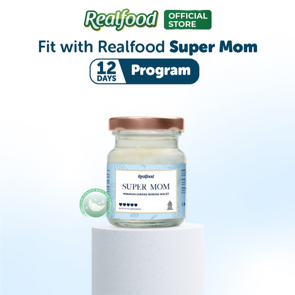 Foto Realfood Super Mom Program 12 Hari Minuman Sarang Burung Walet + Asam Folat