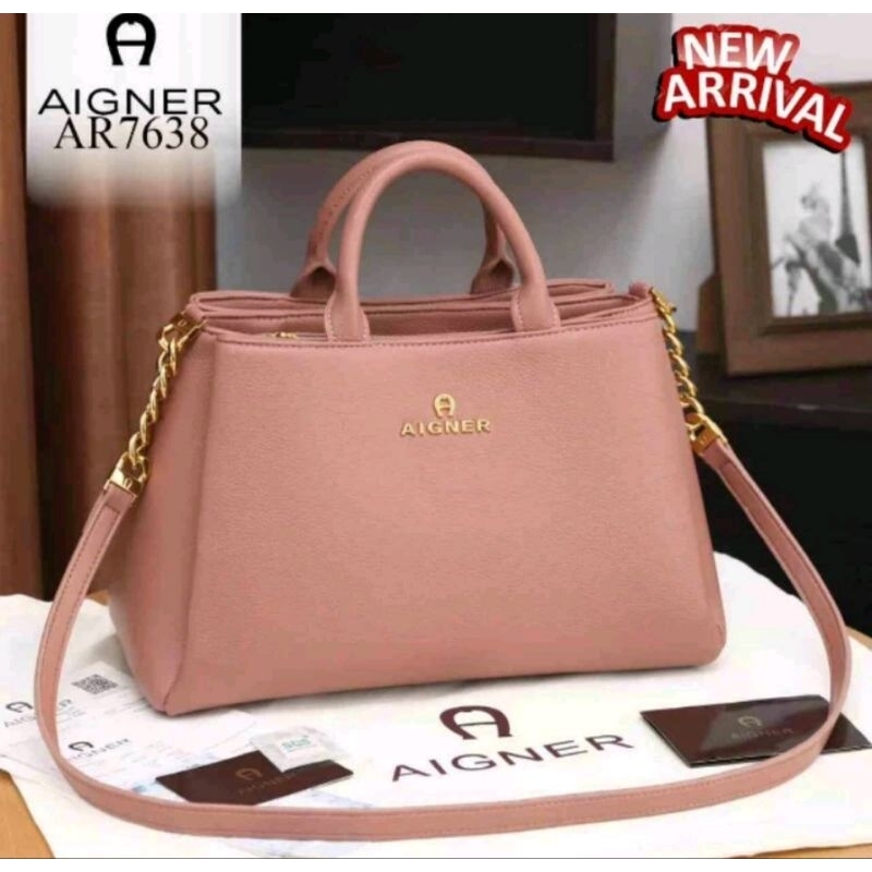 TAS WANITA JP AR7638 NEW AIGNER Modelista Like Original Soft Clemence Leather AR7638 Size 33x24x14cm