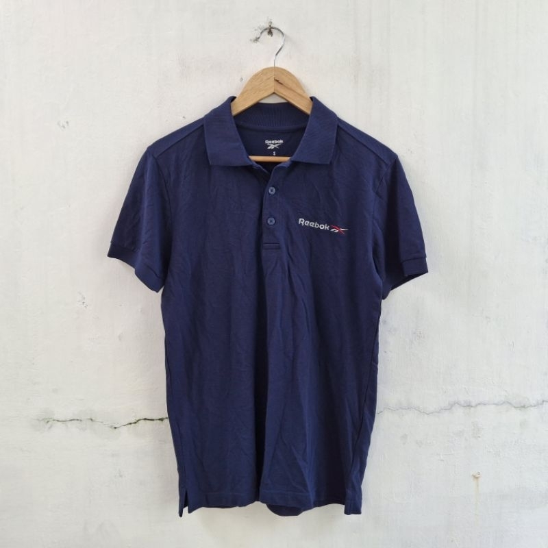 REEBOK KAOS KERAH POLO TSHIRT NAVY BARU ASLI ORIGINAL