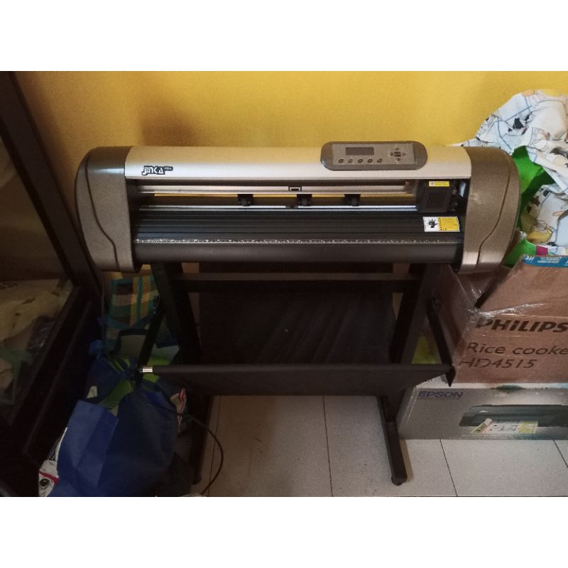 Jinka pro 722 auto contour cutting sticker, mesin press kaos 38x38, Printer A3 Epson L1300