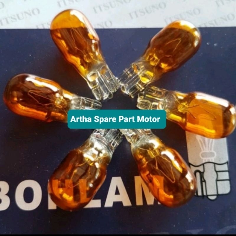 DOP RITING Bohlam Lampu  Sein Tancap t13 12 v Orange