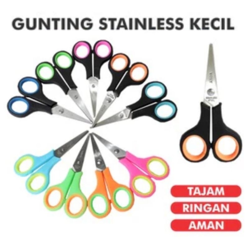 

Gunting Mini Warna 12cm Stainless steel