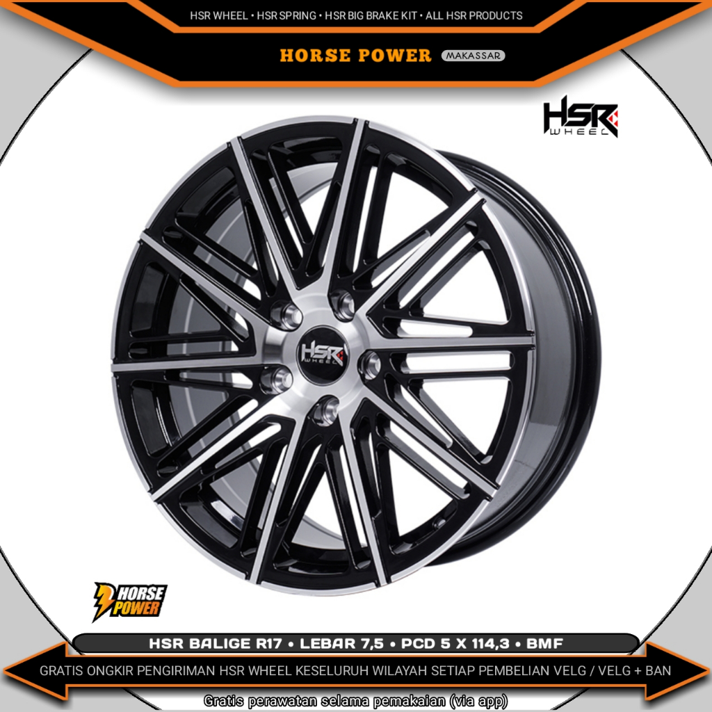 Velg R17 • Mobil 5 Baut Roda • Single Pcd 5 x 114,3 • Hsr Balige
