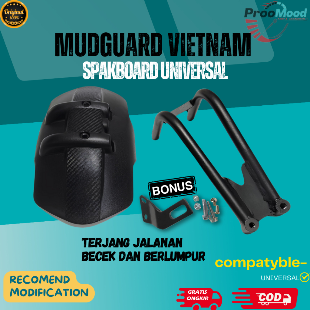 Mudguard / Mud Guard SPAKBOARD KOLONG BELAKANG NINJA Vietnam part Buat R15 v2 / V3 / Xabre / Cbr / N