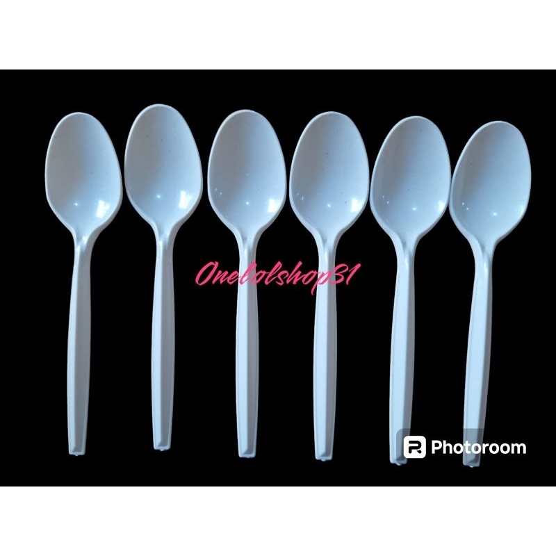 Isi 100pcs Sendok Teh Putih Susu / Sendok Stg Putih Susu / Sendok Ice Cream Susu