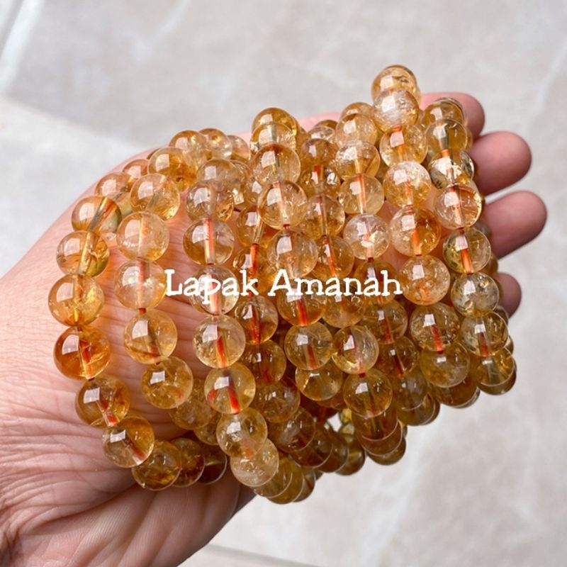 Gelang Citrine Asli Original Stone