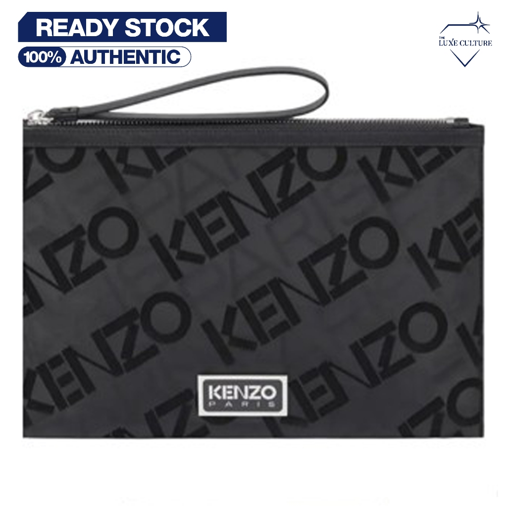 Kenzo Logo Jacquard Zipped Pochette / Tas Branded Original
