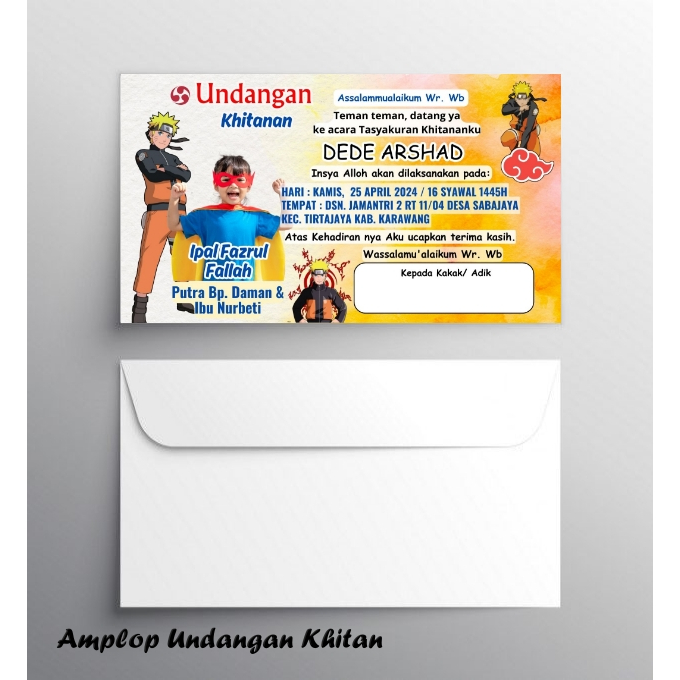 

AMPLOP UNDANGAN KHITAN PER BOX