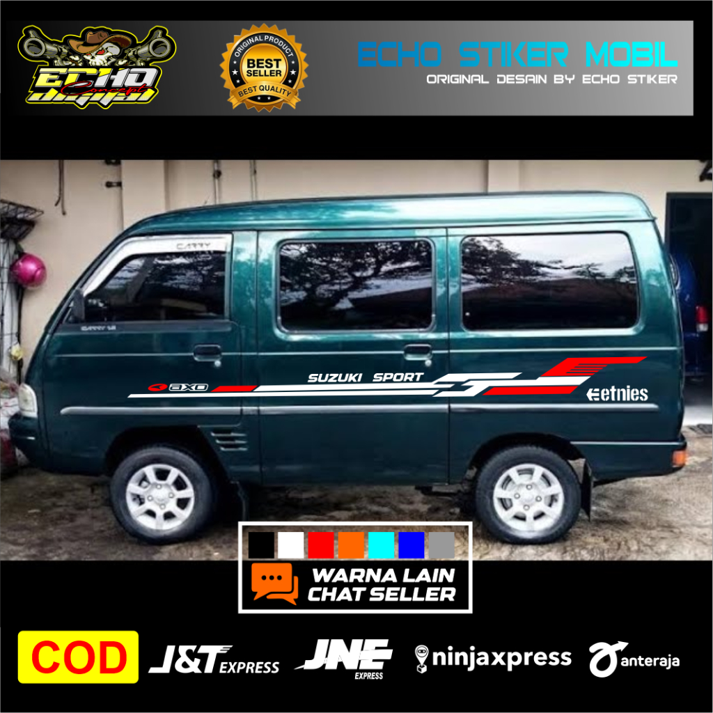 STIKER MOBIL SUZUKI CARRY STIKER STRIPING LIST BODY MOBIL CARRY FUTURA NEW ( HARGA 1SET KANAN KIRI )