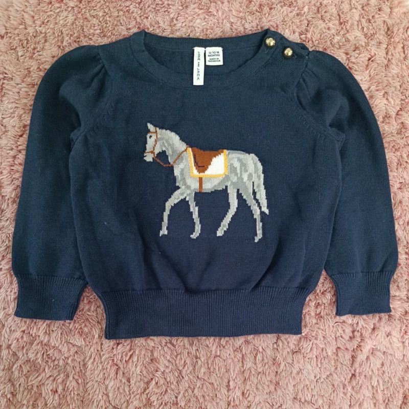 sweatshirt sweater rajut anak perempuan janie and jack