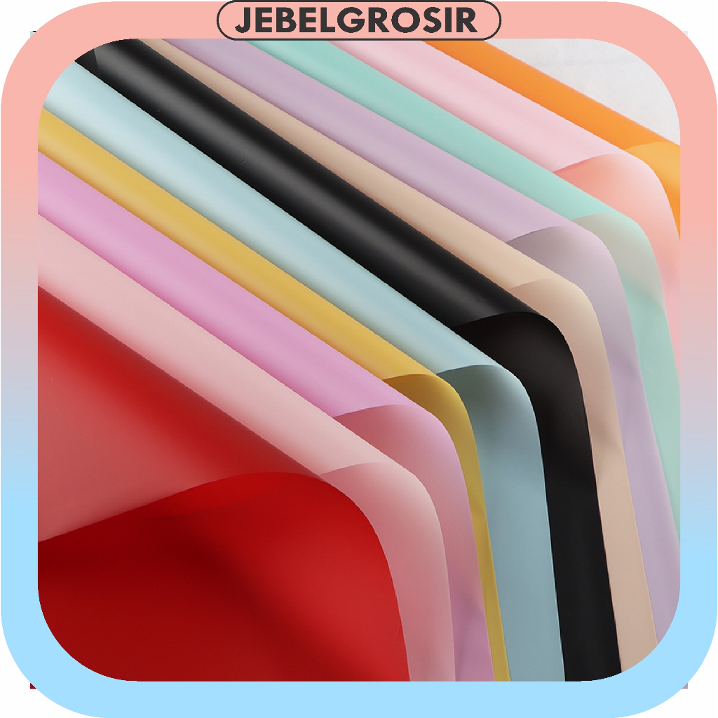 

1 PACK 20 LEMBAR Flower Wrapping Cellophane Full Color Opp Kertas Buket Bunga Polos KB30