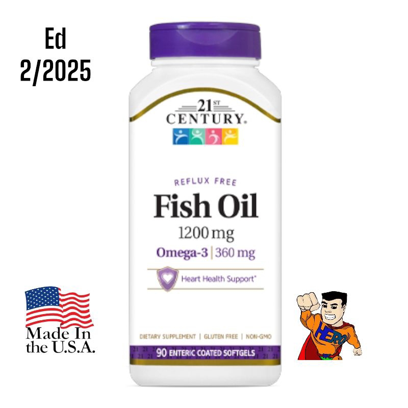 

21St Century Fish Oil 1200 mg Omega 3 360 mg 90 Softegls