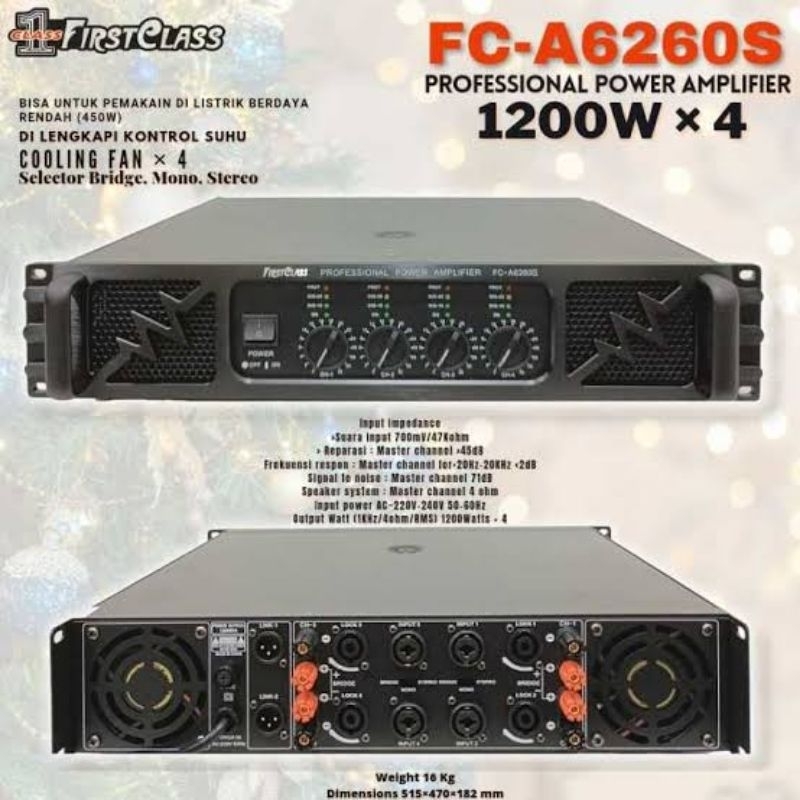 Power Amplifier FIRSTCLASS FC-A6260