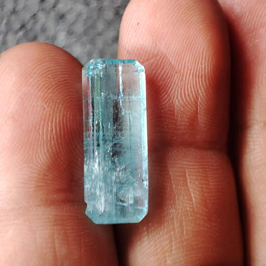 Stone / Batu Asli Aquamarine Transparent CT 10.0 Original